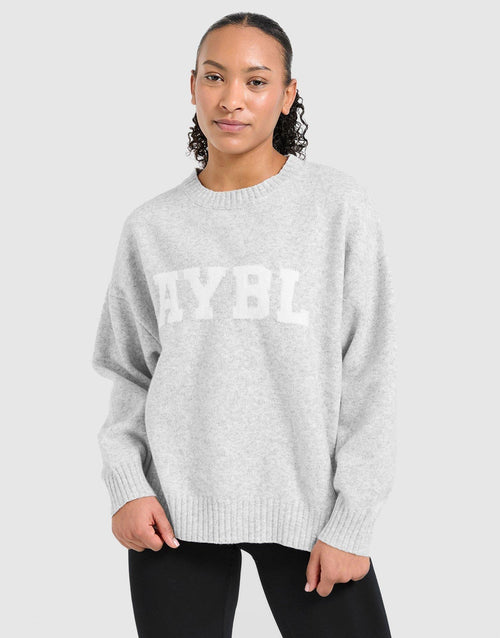 Varsity Knitted Crew Sweatshirt
