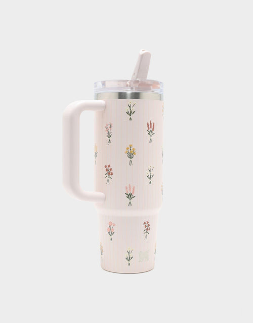 30oz Quencher Pint Tumbler Rose Quartz Bouquets