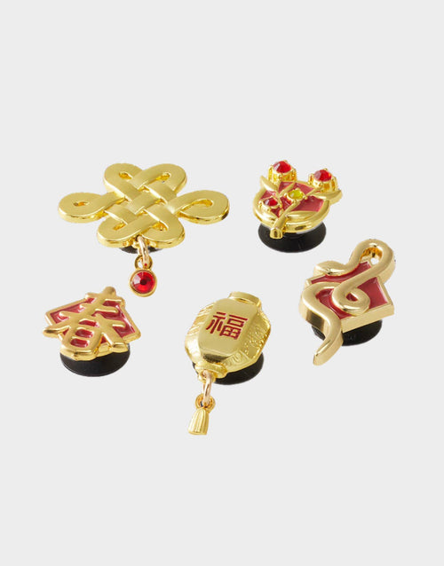 CNY Gold And Gem 5 Pack Jibbitz Charms