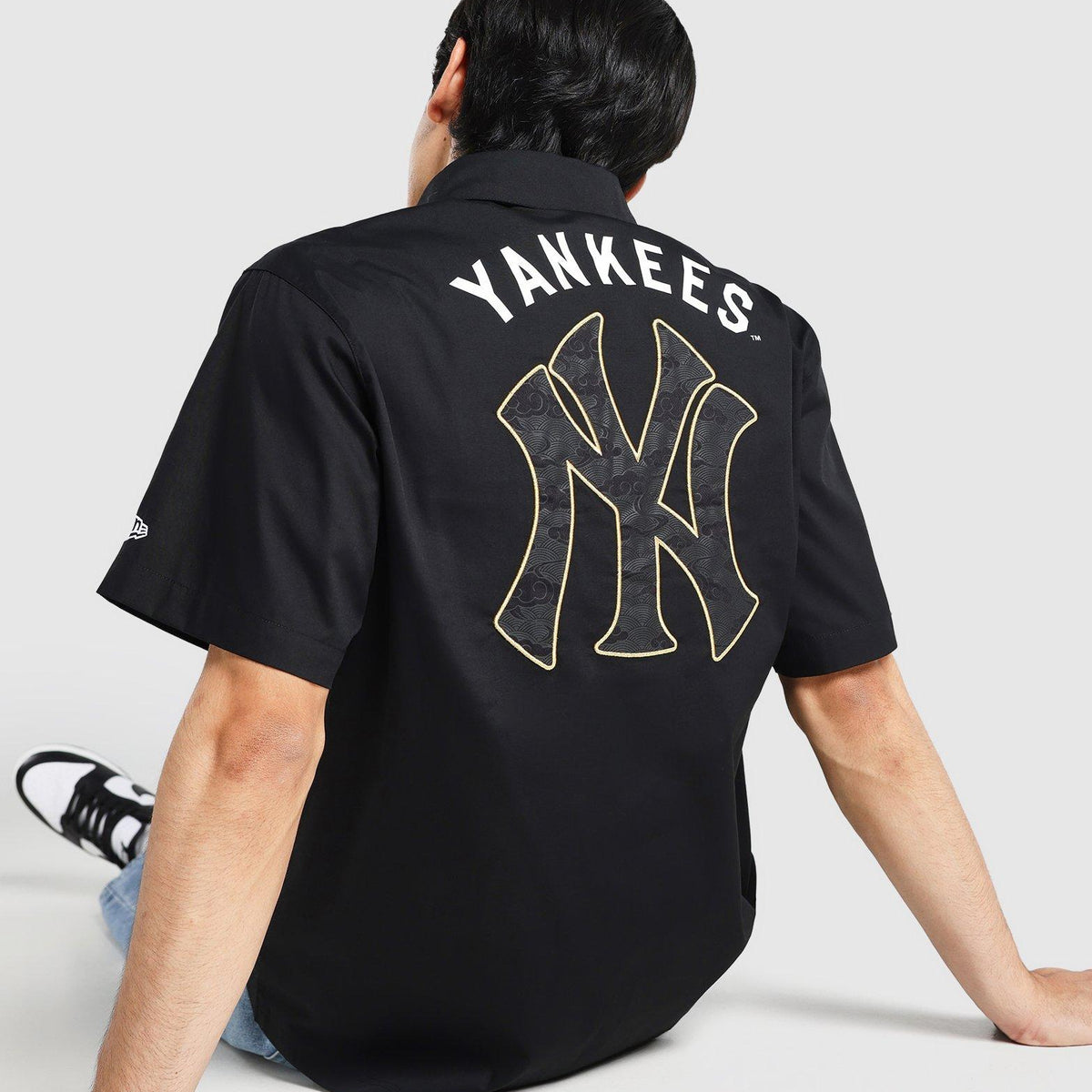 Black New Era Cap Co. MLB LNY New York Yankees T‑Shirt - JD Sports 