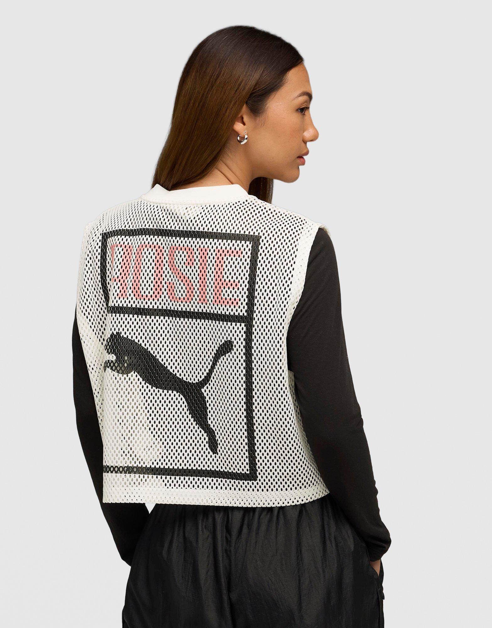 x ROSÉ Relaxed Mesh Top