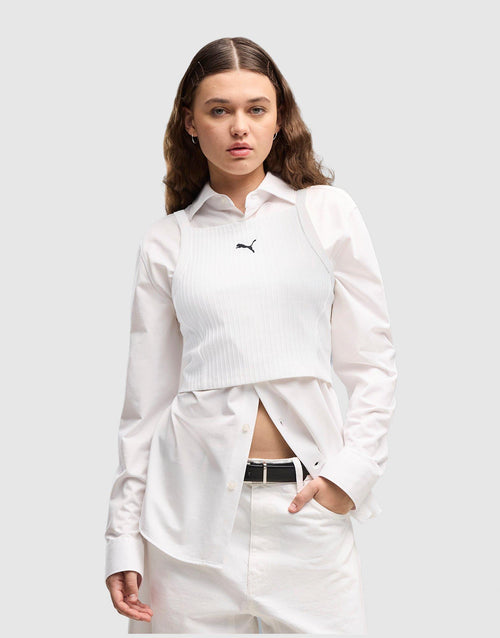 Essentials Ribbed Tight Crop Top
