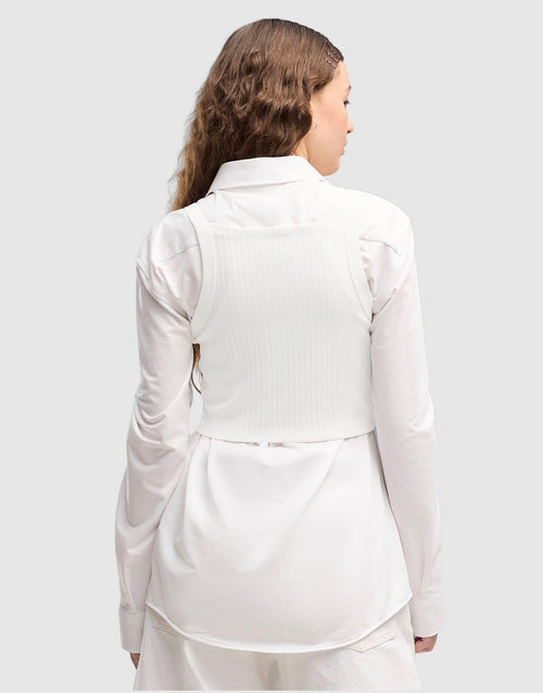 Essentials Ribbed Tight Crop Top