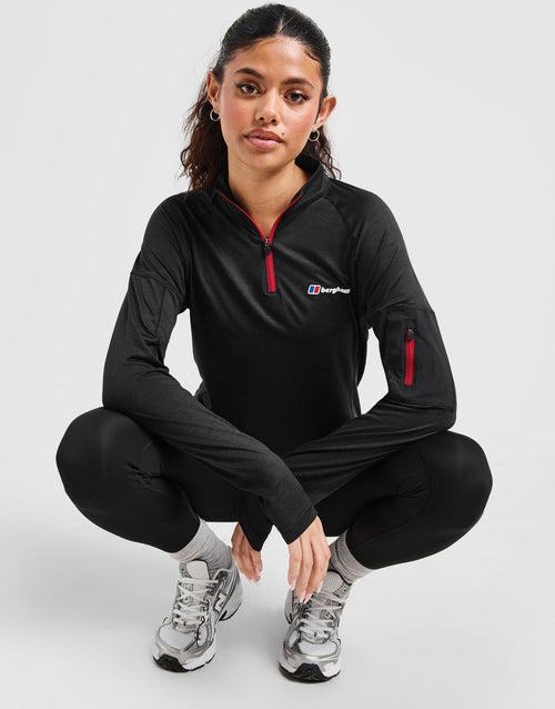 Woven Pocket 1/4 Zip Top