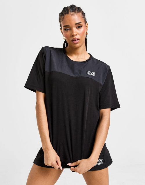 Woven Panel Short Sleeve T-Shirt