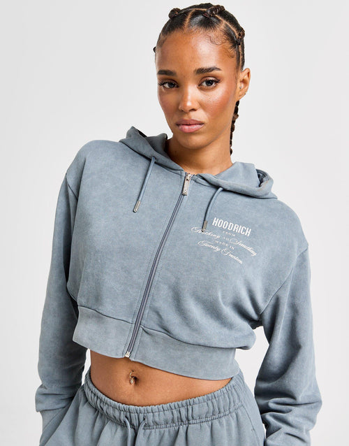 Equate Full Zip Crop Hoodie