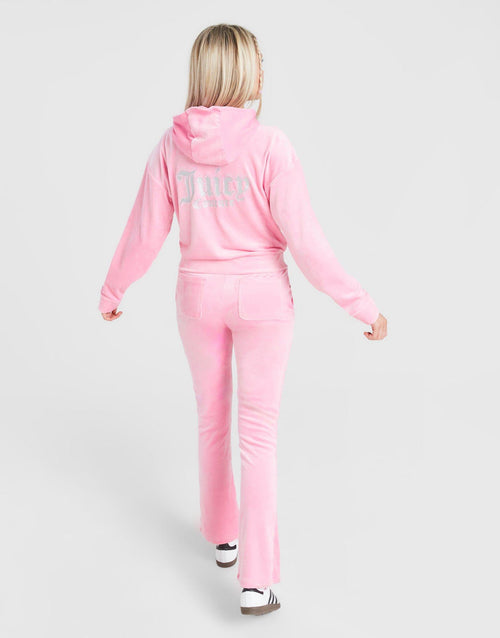 Girls' Crop Full Zip Flare Tracksuit Junior