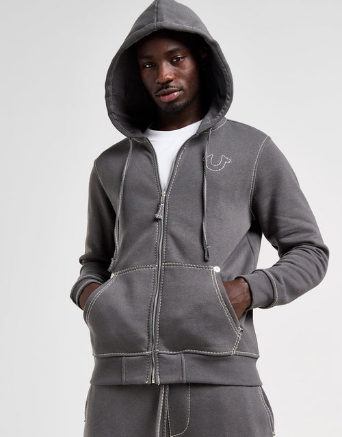 Big T Zip Through Hoodie