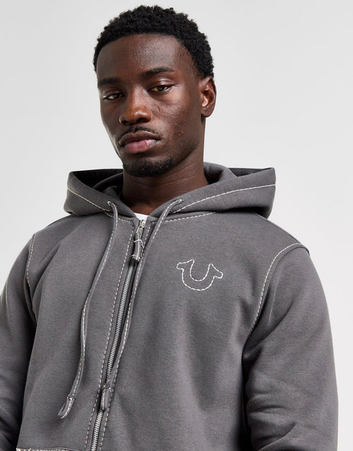 Big T Zip Through Hoodie