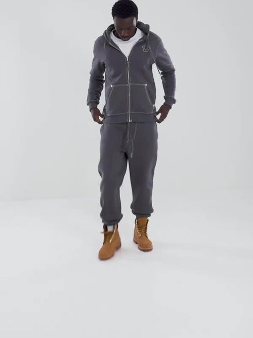 Big T Zip Through Hoodie