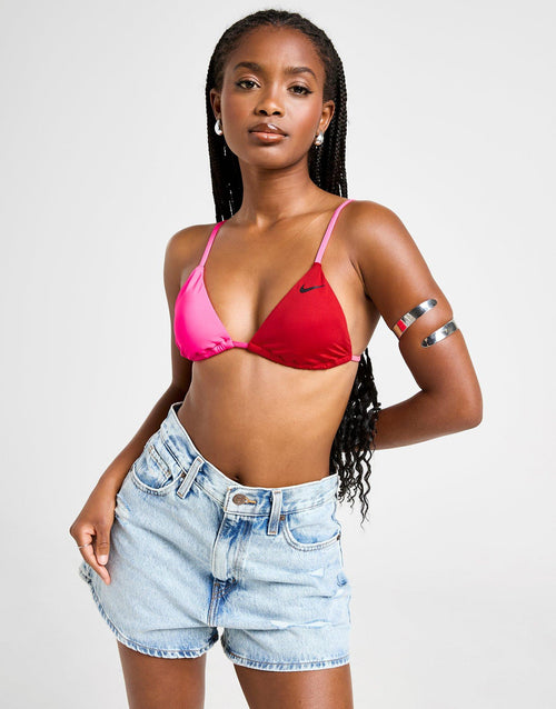 Colour Block Tie Bikini Top