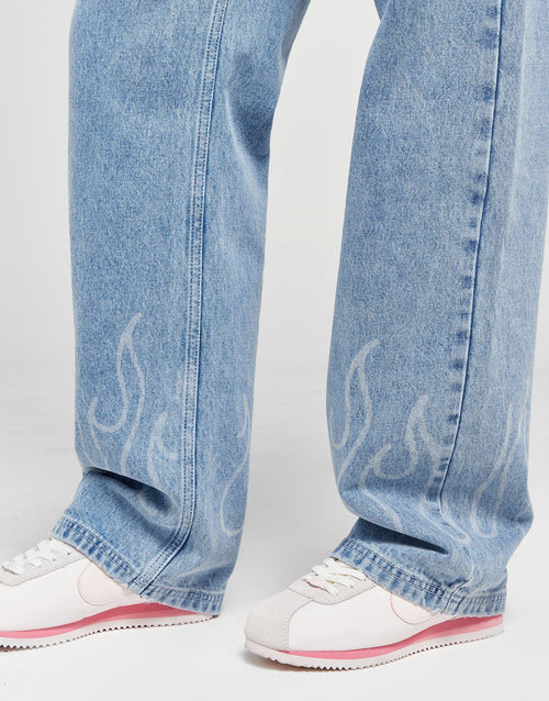 Mid-Rise Loose Jeans