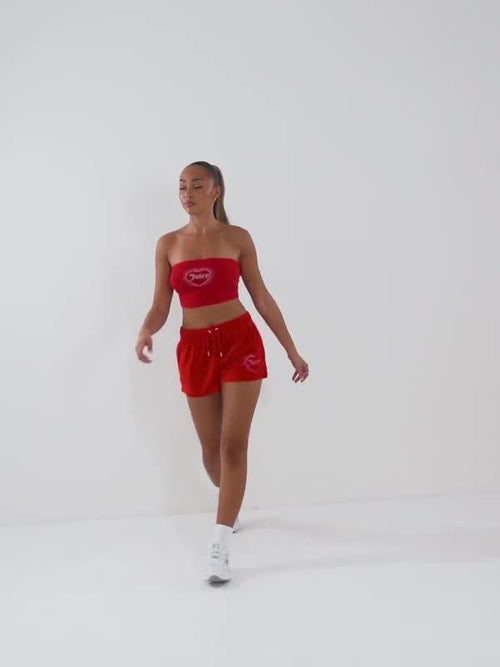 Diamante Heart Logo Bandeau Top