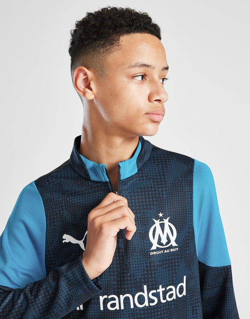 Olympique Marseille 1/4 Zip Training Top Junior