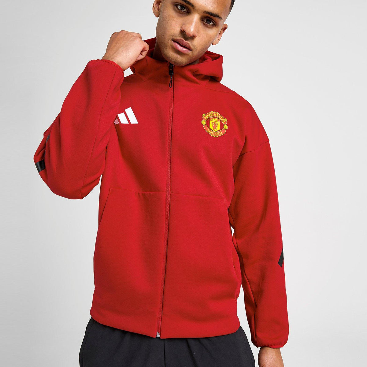 Red adidas Manchester United FC Anthem Jacket - JD Sports Malaysia