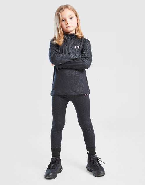 Girls' Leopard Shine 1/4 Zip/Leggings Set Children