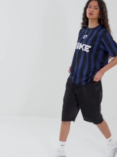 Football Stripe Oversized Shirt