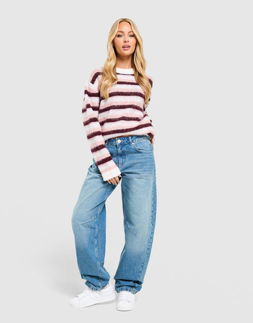 Mid-Rise Barrel Jeans