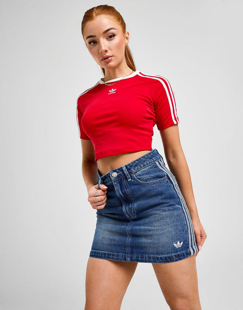 Adicolor 3-Stripes Denim Mini Skirt