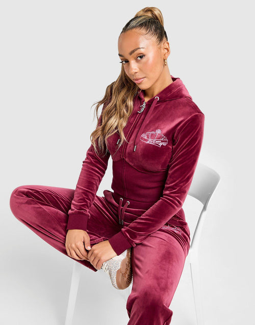 Crown Velour Corset Hoodie