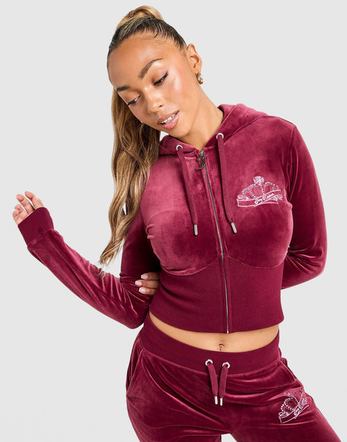 Crown Velour Corset Hoodie