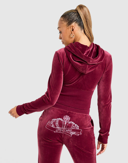 Crown Velour Corset Hoodie