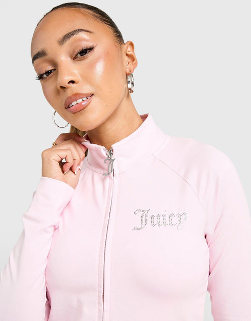 Diamante Fitted Full Zip Top