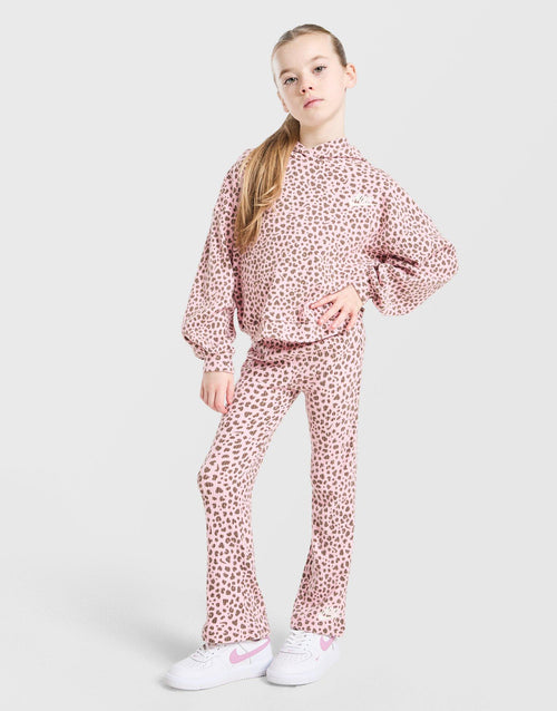 Ribbed Leopard Print Tracksuit Children's