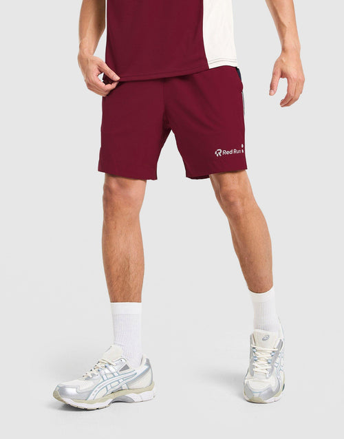 Crimson Wave Panel Sport Shorts