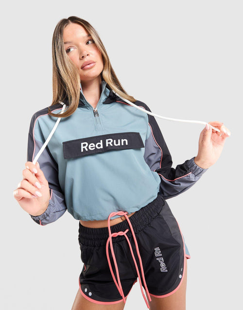 Outer Space Colour Block Crop Windbreaker