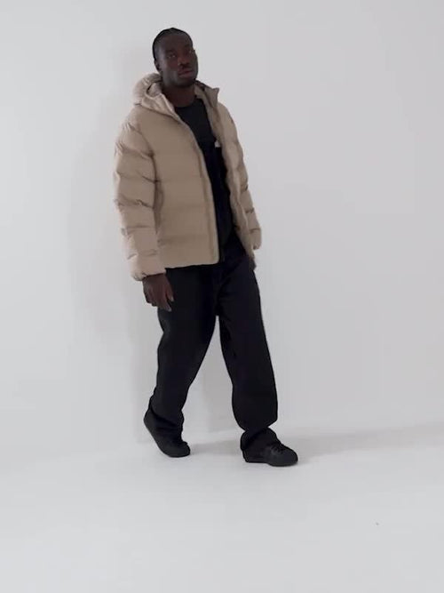 Tonal Hooded Puffer Jacket