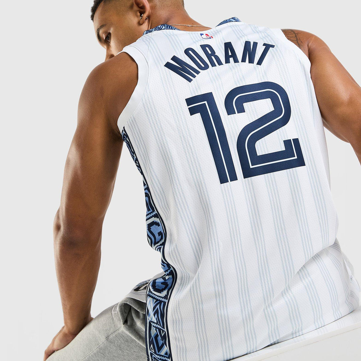 White Nike NBA Memphis Grizzlies Morant #12 City Jersey