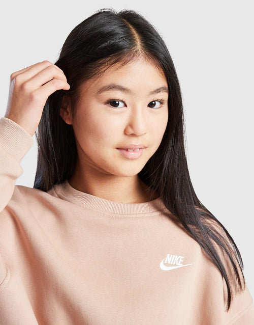 Girls' Club Fleece Crop Crew Sweatshirt Junior
