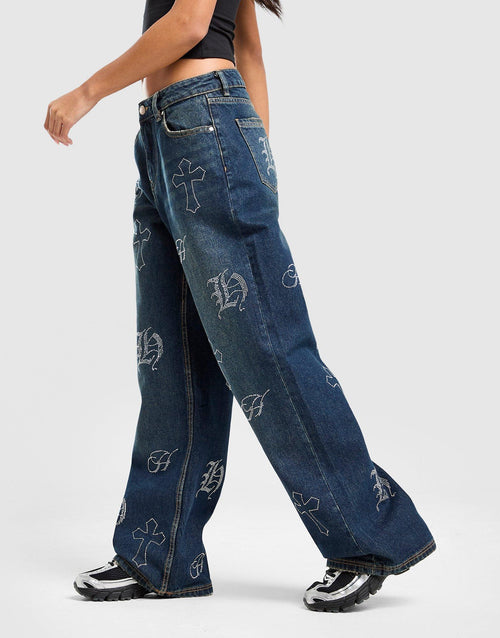 Crystal Diamante Jeans