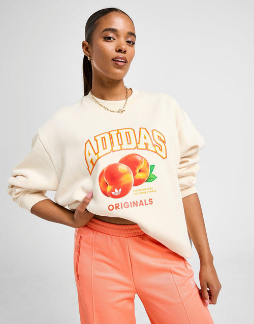 Peach Graphic Crew Sweatshirt