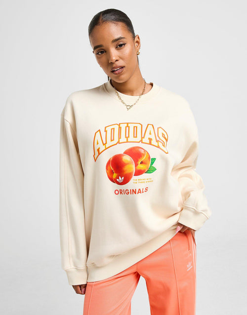 Peach Graphic Crew Sweatshirt