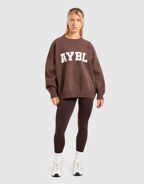 Varsity Knitted Crew Sweatshirt