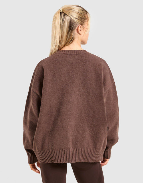 Varsity Knitted Crew Sweatshirt