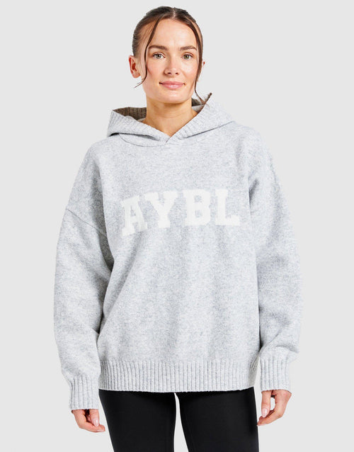 Varsity Knitted Overhead Hoodie