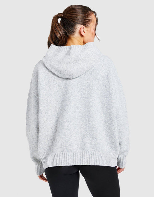 Varsity Knitted Overhead Hoodie