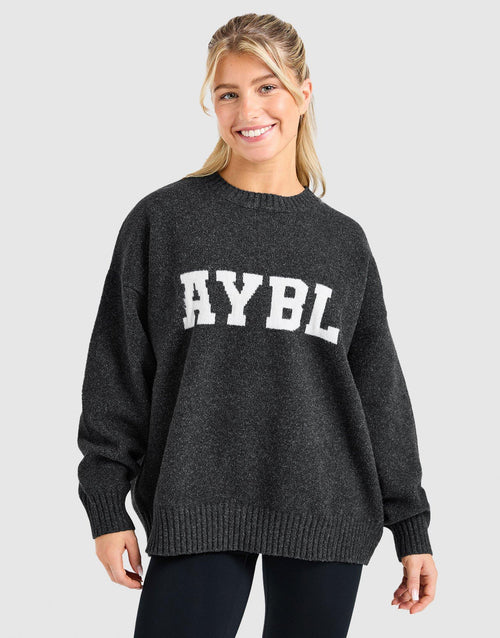 Varsity Knitted Crew Sweatshirt