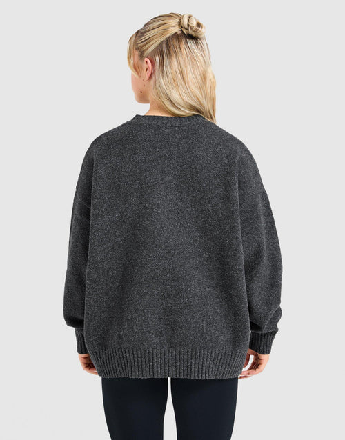 Varsity Knitted Crew Sweatshirt