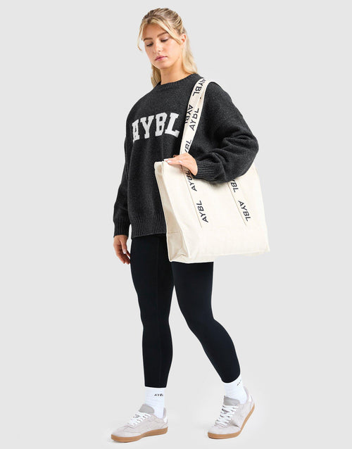 Varsity Knitted Crew Sweatshirt