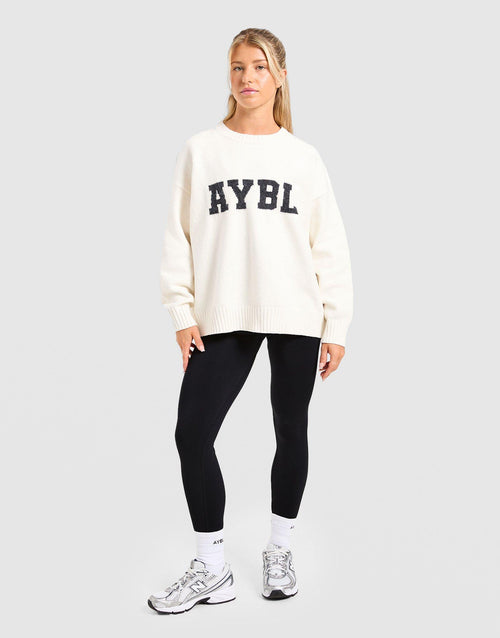 Varisty Knitted Crew Sweatshirt