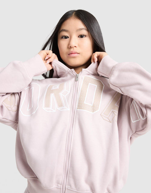 Girls' Logo Full Zip Crop Hoodie Junior