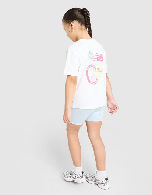 Girls' Sticker T-Shirt/Shorts Set Children