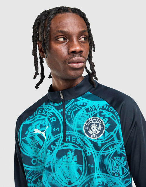 Manchester City FC Warm Up 1/4 Zip Top