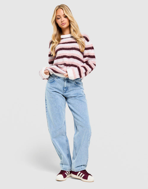 Mid-Rise Barrel Jeans