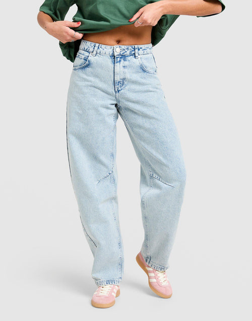 Mid-Rise Barrel Jeans