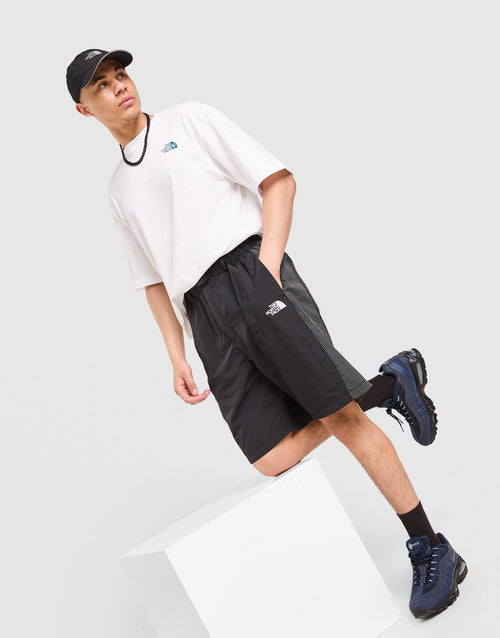 Grid Reflective Belt Shorts